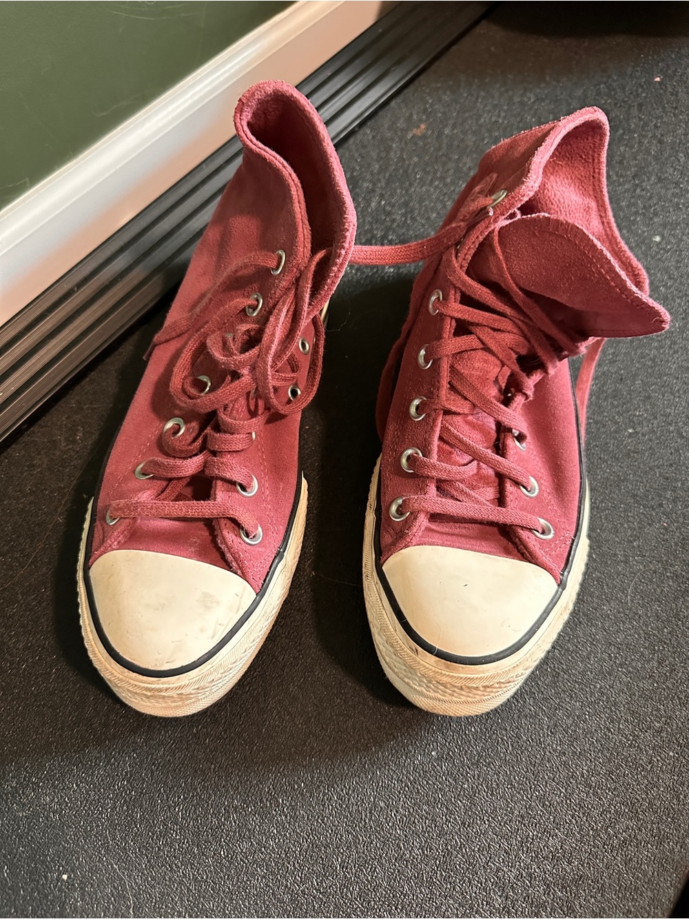 Converse High-Top Canvas Sneakers in Pink
